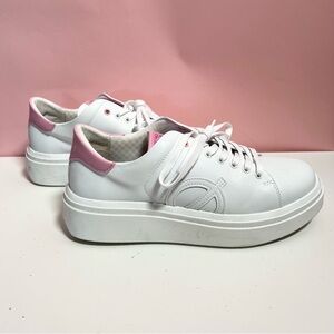 Nicki Minaj loci white platform sneakers
